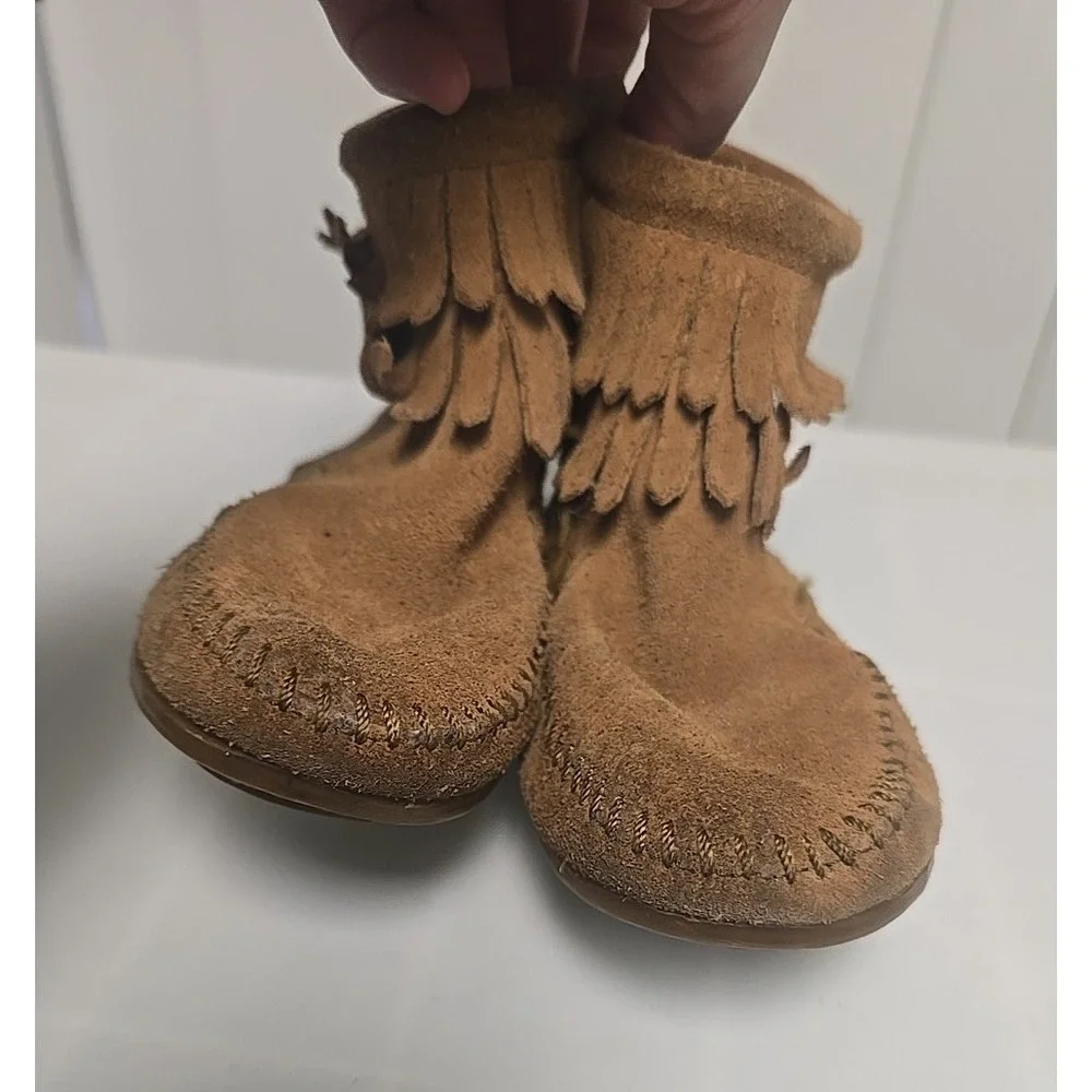 Minnetonka brown suede